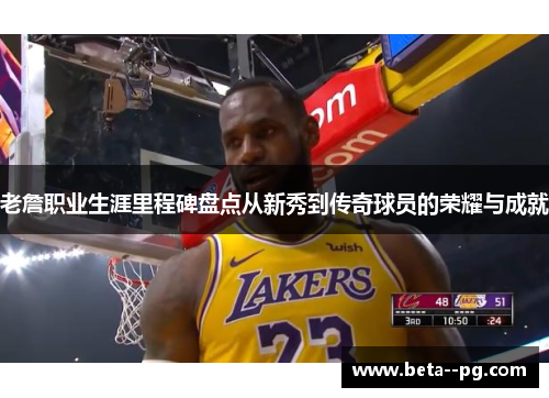 老詹职业生涯里程碑盘点从新秀到传奇球员的荣耀与成就